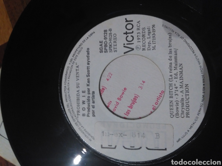 Discos de vinilo: Bowie Rebel Rebel / Queen Bitch - Foto 4