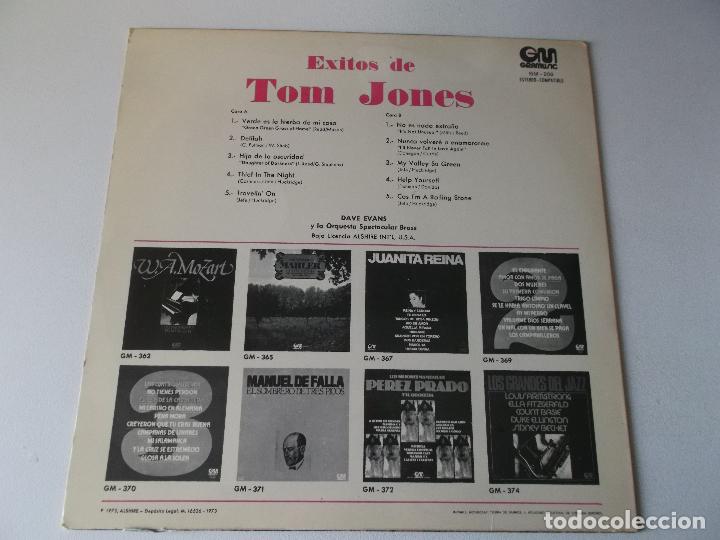 Discos de vinilo: tom jones exitos,Dave evans y la orquesta spectacular brass. &Eacute;xitos de Tom Jones. 1973. - Foto 2