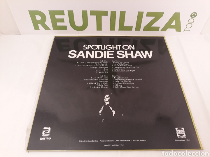 Discos de vinilo: Spotlight on.Sandie Shaw.Doble lp.1985. - Foto 2