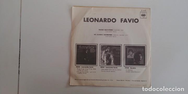 Discos de vinilo: LEONARDO FAVIO-SINGLE NACIO NAZARENO - Foto 2
