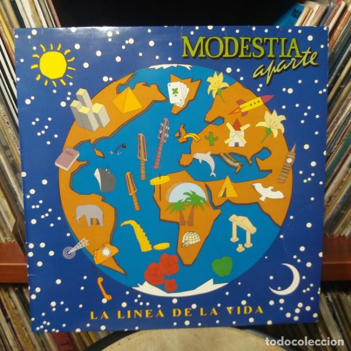 Discos de vinilo: MODESTIA APARTE - LA LINEA DE LA VIDA - Foto 1