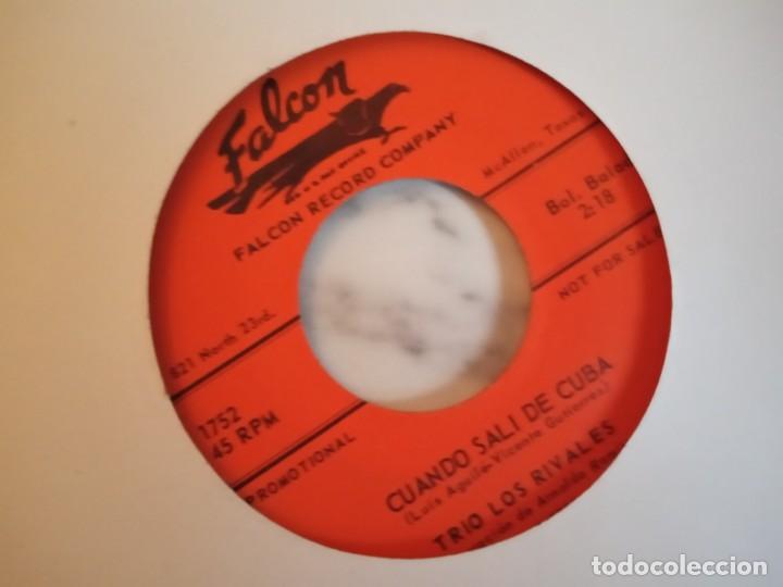 Discos de vinilo: TRIO LOS RIVALES CAMINANDO / CUANDO SALI DE CUBA LATIN GUARACHA CHICANO ORIGINAL USA 197? RARO VG++ - Foto 2 - 159654206