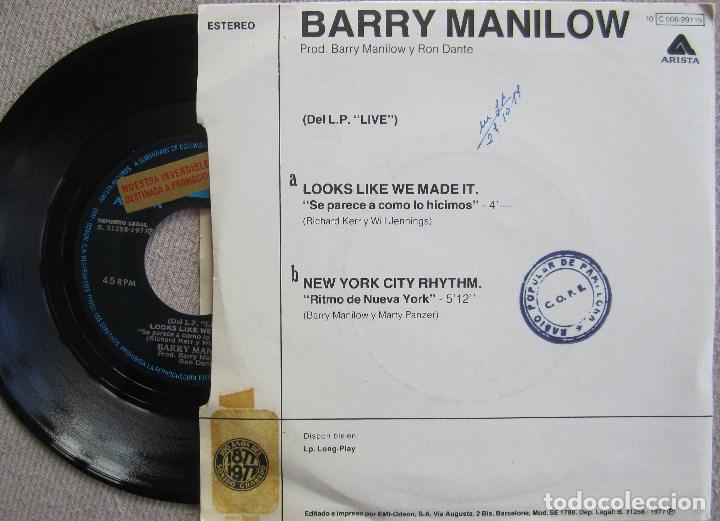 Barry Manilow Looks Like We Made It New York Comprar Discos Singles Vinilos De Pop Rock Internacional Anos 70 En Todocoleccion