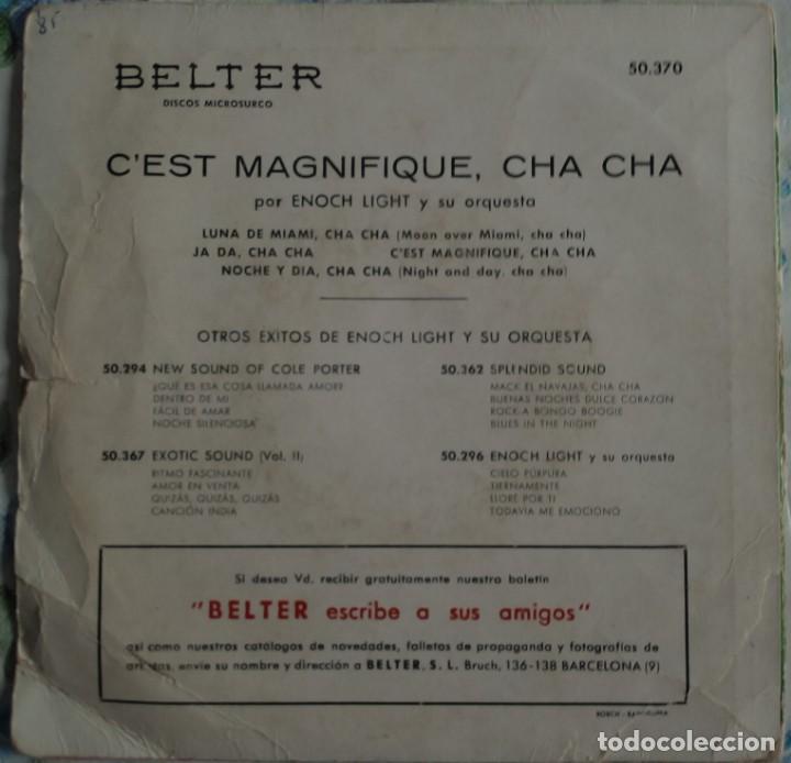 Discos de vinilo: Disco vinilo single - Enoch Light Y Su Orquesta ‎– Cest Magnifique, Cha Cha - Foto 2 - 159706870