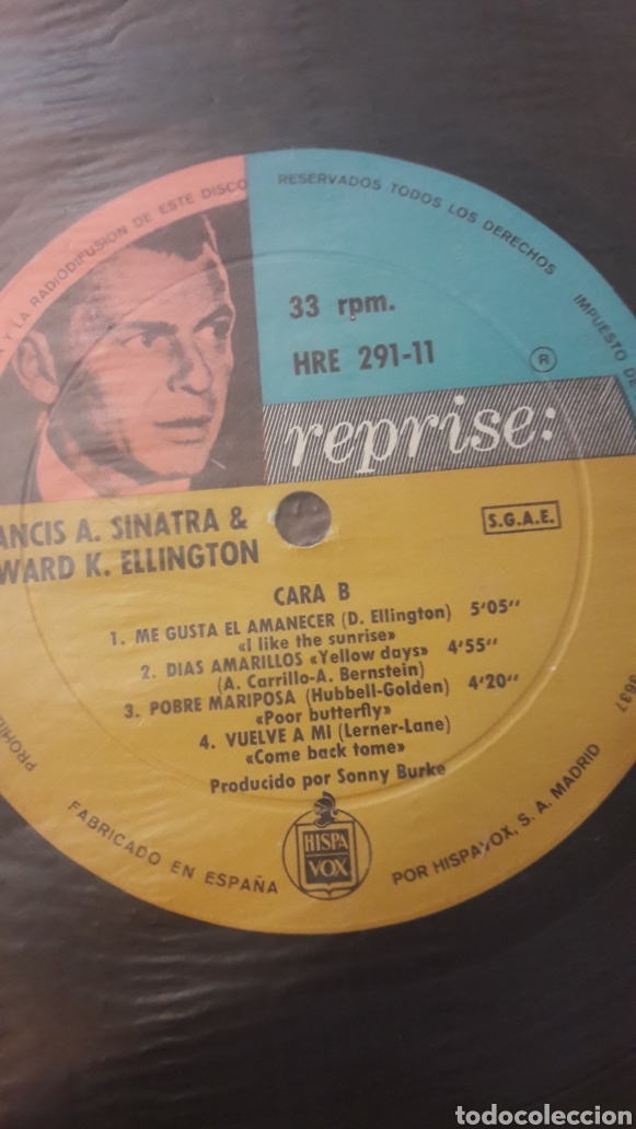 Discos de vinilo: Francis Sinatra Edward Ellington Hispanovox - Foto 4