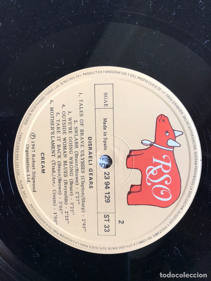 Discos de vinilo: Disraeli gears. Cream - Foto 8