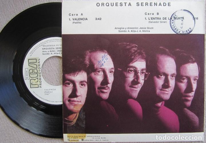Discos de vinilo: ORQUESTA SERENADE: VALENCIA / L&acute;ENTRA DE LA MURTA - Foto 2