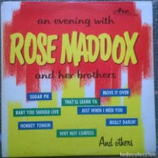 Discos de vinilo: ROSE MADDOX AND THE MADDOX BROTHERS. AN EVENING WITH. ARC 803, CANADA 1962 LP