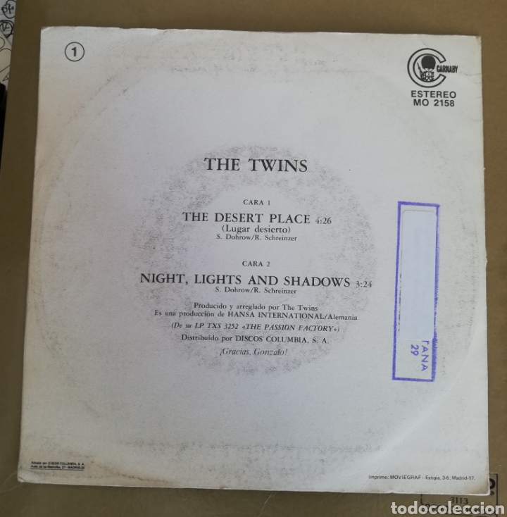 Discos de vinilo: The Twins - The desert place - Foto 2