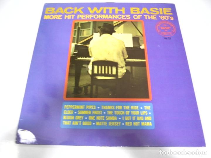 Disques de vinyle: LP. BACK WITH BASIE. MORE HIT PERFORMANCES OF THE' 60'S. BASIE ON ROULETTE. VOL.22