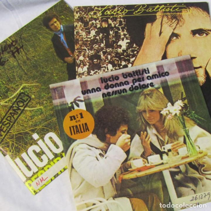 Discos de vinilo: 3 singles de vinilo de Lucio Battisti - Foto 1