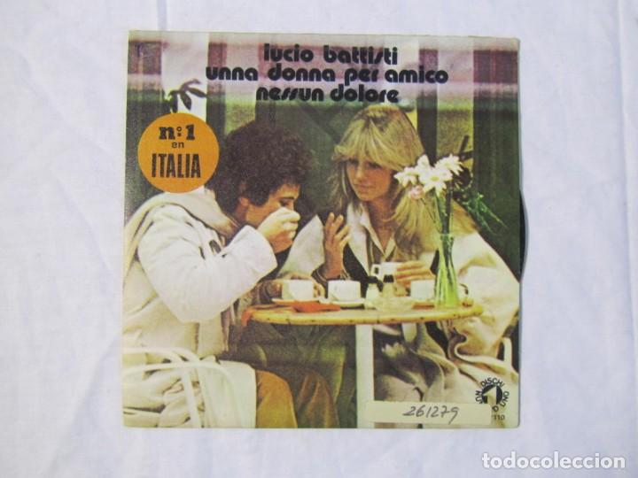 Discos de vinilo: 3 singles de vinilo de Lucio Battisti - Foto 2