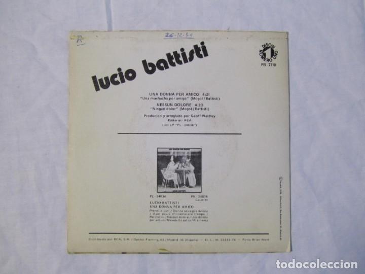 Discos de vinilo: 3 singles de vinilo de Lucio Battisti - Foto 3