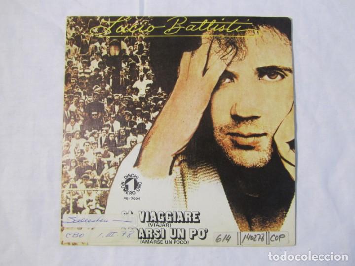 Discos de vinilo: 3 singles de vinilo de Lucio Battisti - Foto 5