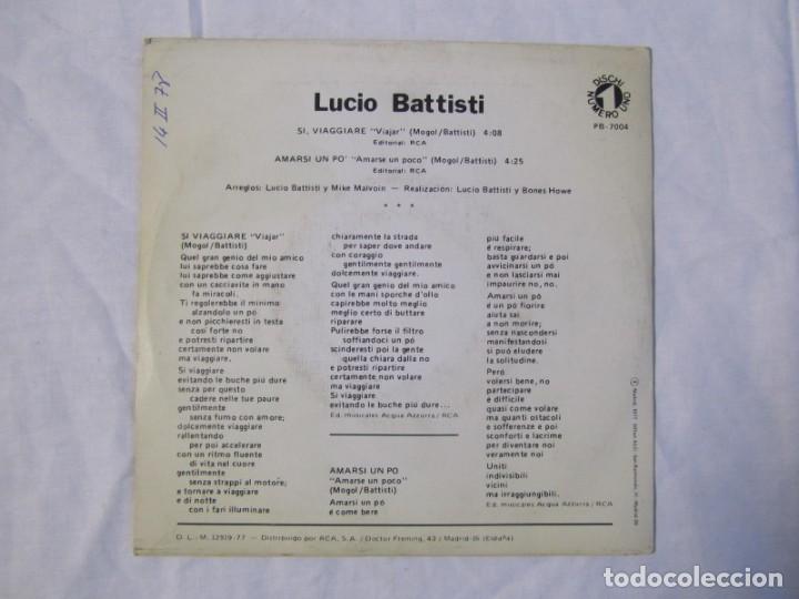 Discos de vinilo: 3 singles de vinilo de Lucio Battisti - Foto 6