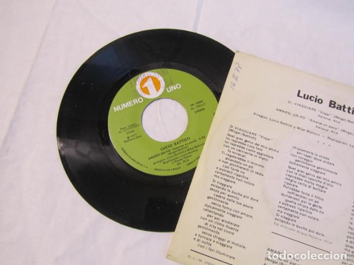 Discos de vinilo: 3 singles de vinilo de Lucio Battisti - Foto 7