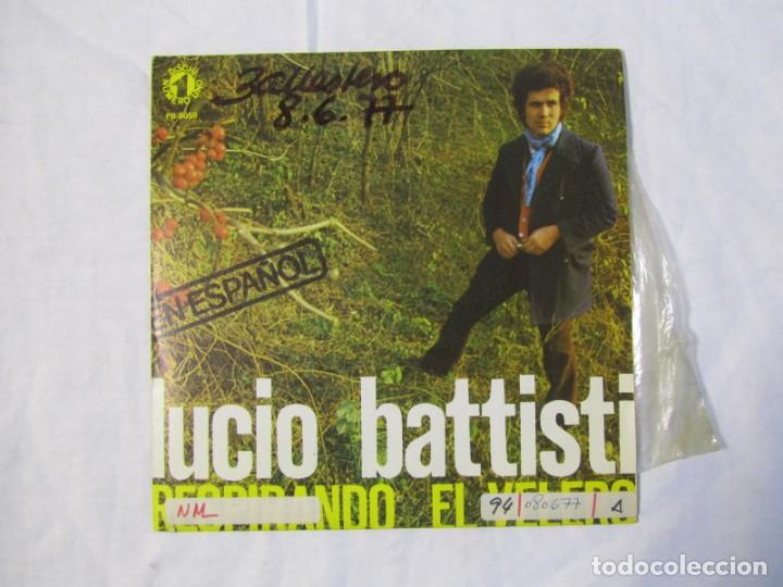 Discos de vinilo: 3 singles de vinilo de Lucio Battisti - Foto 8