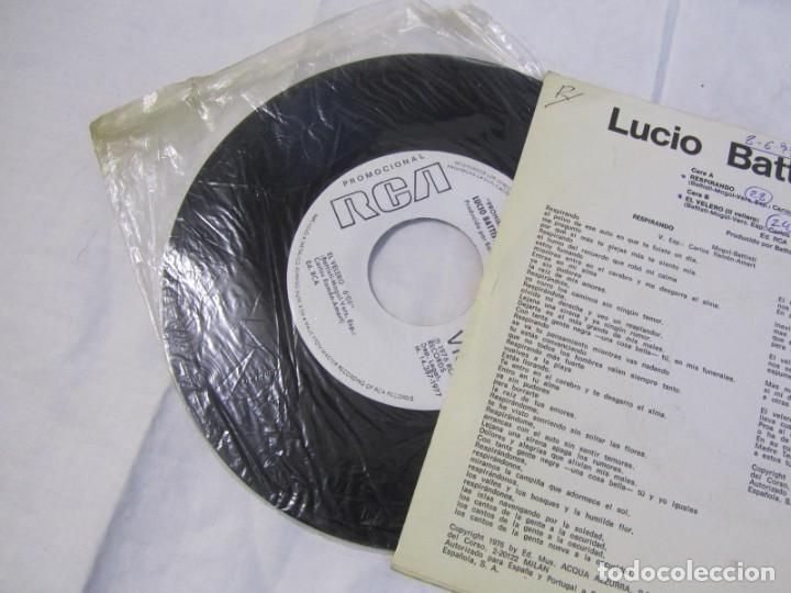 Discos de vinilo: 3 singles de vinilo de Lucio Battisti - Foto 10
