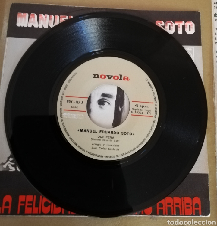 Discos de vinilo: Manuel Eduardo Soto - Que pena - Foto 2