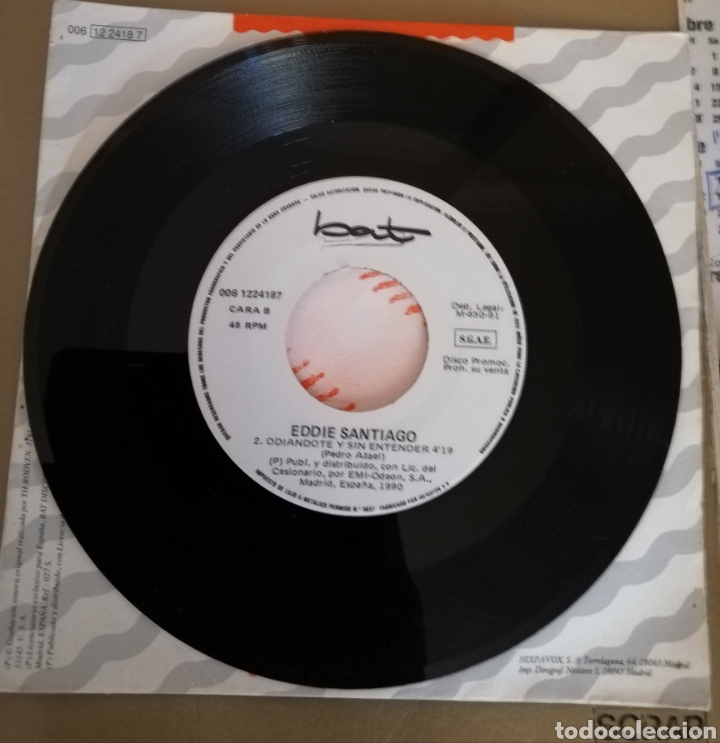 Discos de vinilo: Eddie Santiago - Odiandote y sin entender - Foto 2