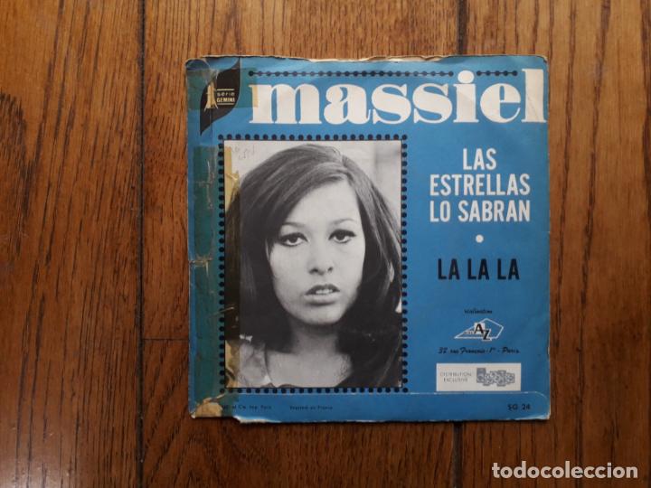 Discos de vinilo: Massiel  -  la, la, la  + las estrellas lo sabr&aacute;n   -  edici&oacute;n francesa - Foto 2