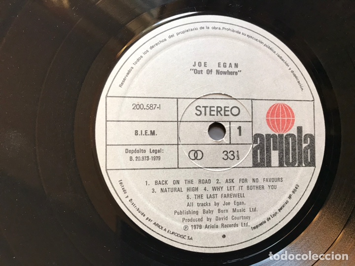 Discos de vinilo: Out of nowhere. Jose Egan - Foto 5