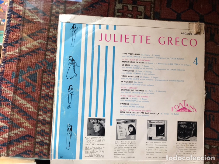 Discos de vinilo: Juliette Greco. Chante. LP 25 cm - Foto 2