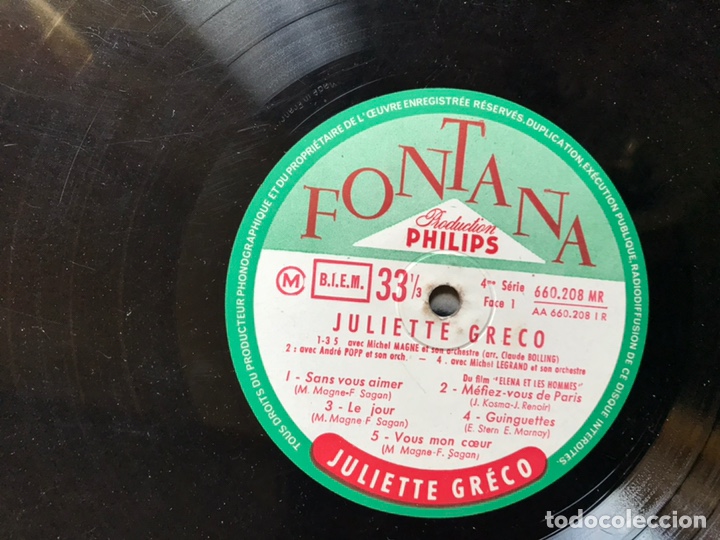 Discos de vinilo: Juliette Greco. Chante. LP 25 cm - Foto 5