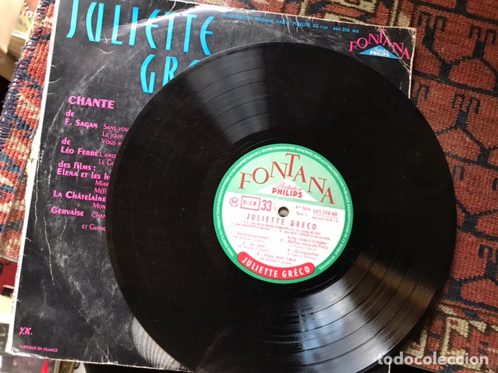 Discos de vinilo: Juliette Greco. Chante. LP 25 cm - Foto 6