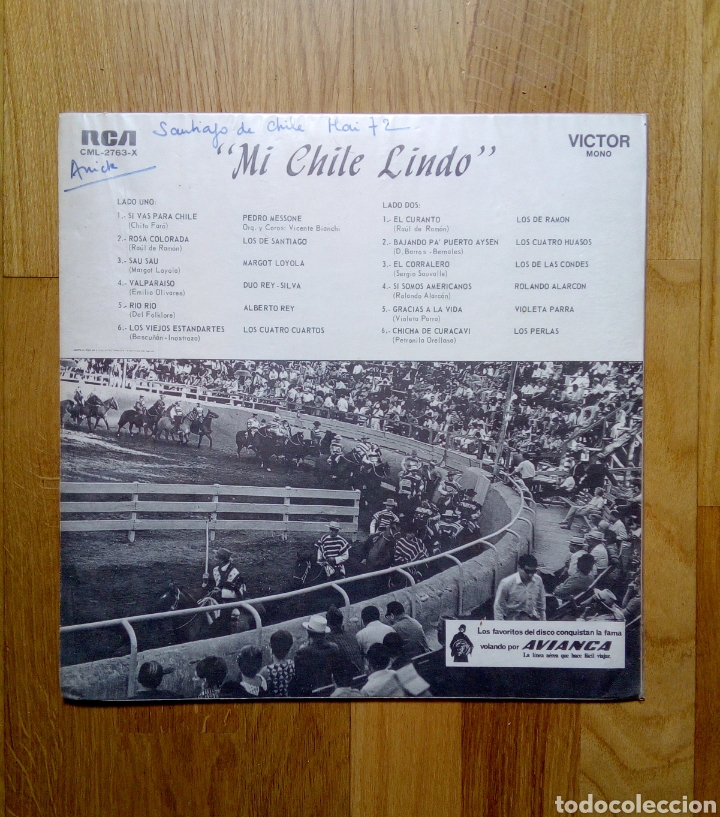 Discos de vinilo: Mi Chile lindo - Rca, 1969. Chile. - Foto 2