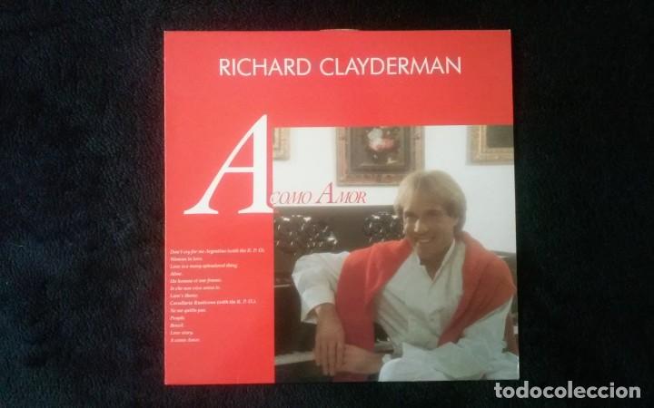 Discos de vinilo: LP RICHARD CLAYDERMAN, A COMO AMOR, 1991 - Foto 1