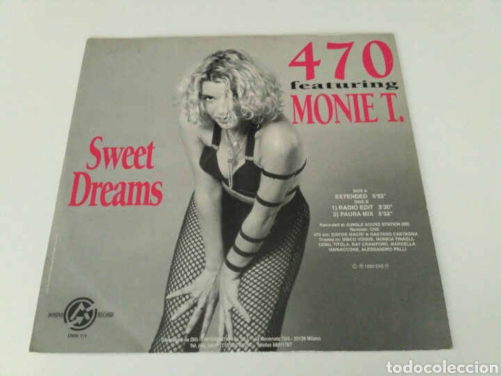 Discos de vinilo: 470 Featuring Monie T - Sweet Dreams - Foto 2