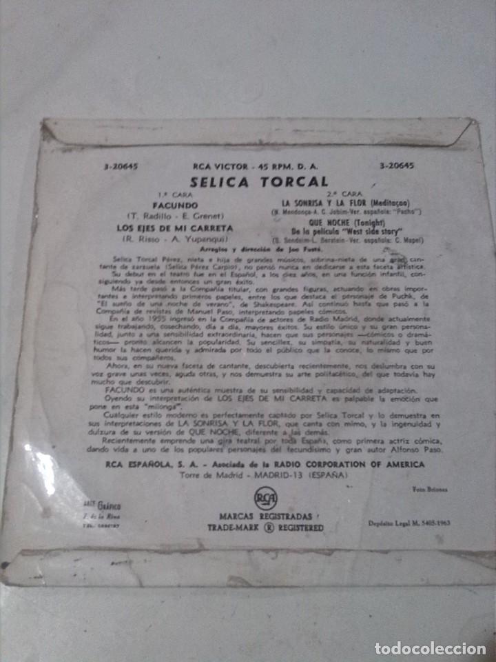 Discos de vinilo: SELICA TORCAL FACUNDO LOS EJES DE MI CARRETA Y 2 M&Aacute;S - Foto 2