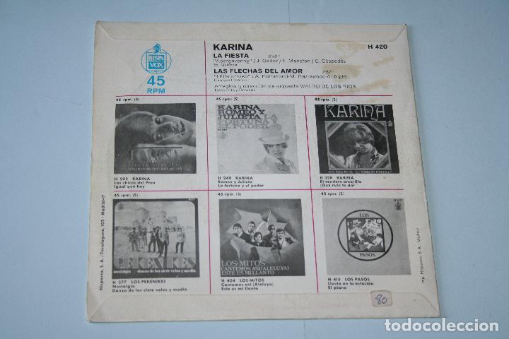Discos de vinilo: KARINA *** SINGLE VINILO A&ntilde;O  1968 *** HISPAVOX *** - Foto 2