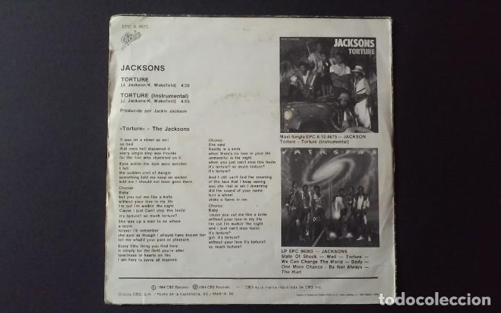 Discos de vinilo: SINGLE JACKSONS, TORTURE, 1984 - Foto 2