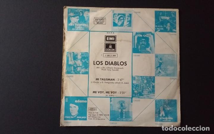 Discos de vinilo: SINGLE LOS DIABLOS, MI TALISM&Aacute;N, 1973 - Foto 2