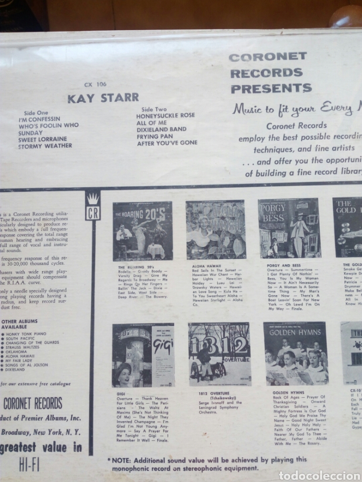 Discos de vinilo: KAY STARR - Foto 2