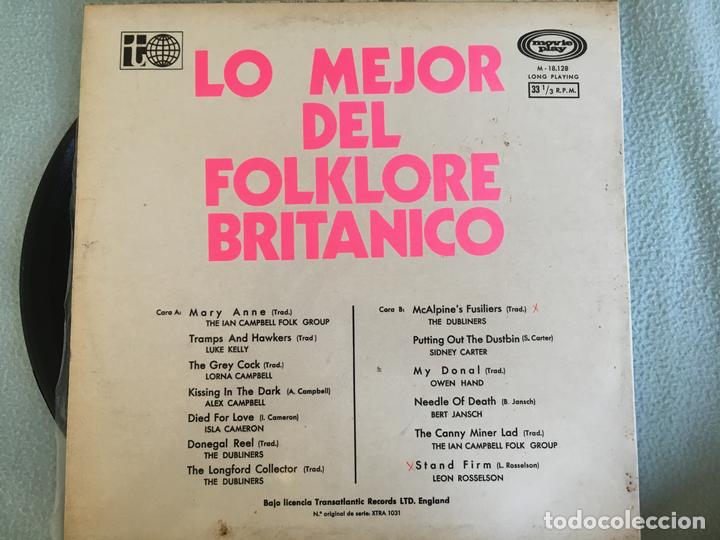 Discos de vinilo: LP LO MEJOR DEL FOLKLORE BRITANICO-VARIOS - Foto 2