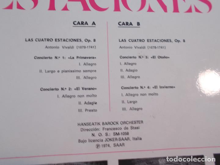 Discos de vinilo: ANTONIO VIVALDI. LAS CUATRO ESTACIONES. - Foto 2