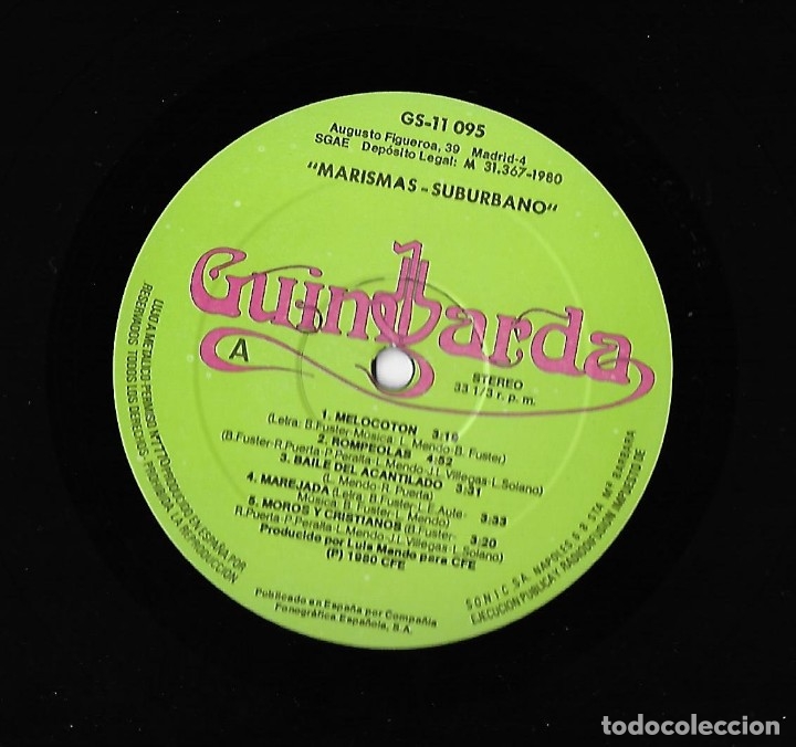 Discos de vinilo: SUBURBANO: MARISMAS. ORIGINAL ESPA&Ntilde;A GUIMBARDA. PORTADA ABIERTA. - Foto 4