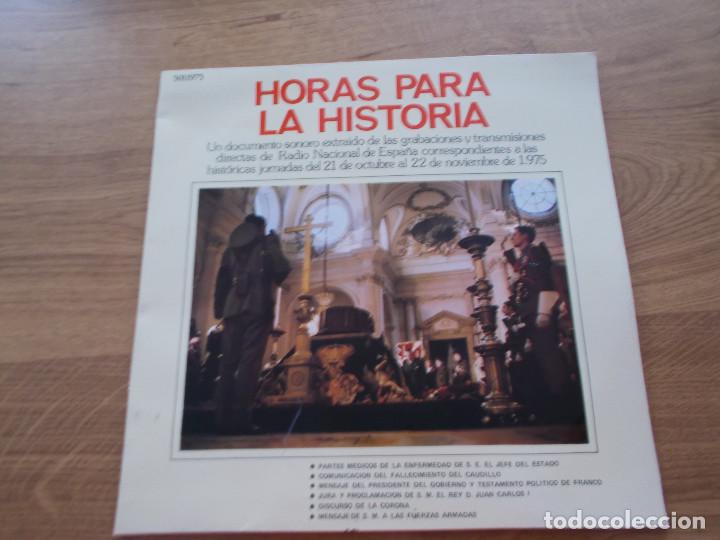 Discos de vinilo: HORAS PARA LA HISTORIA, DOCUMENTO SONORO EXTRAIDO DE RADIO NACIONAL
