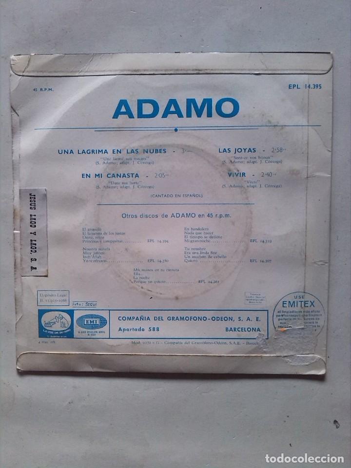 Discos de vinilo: ADAMO UNA LAGRIMA EN LAS NUBES - Foto 2