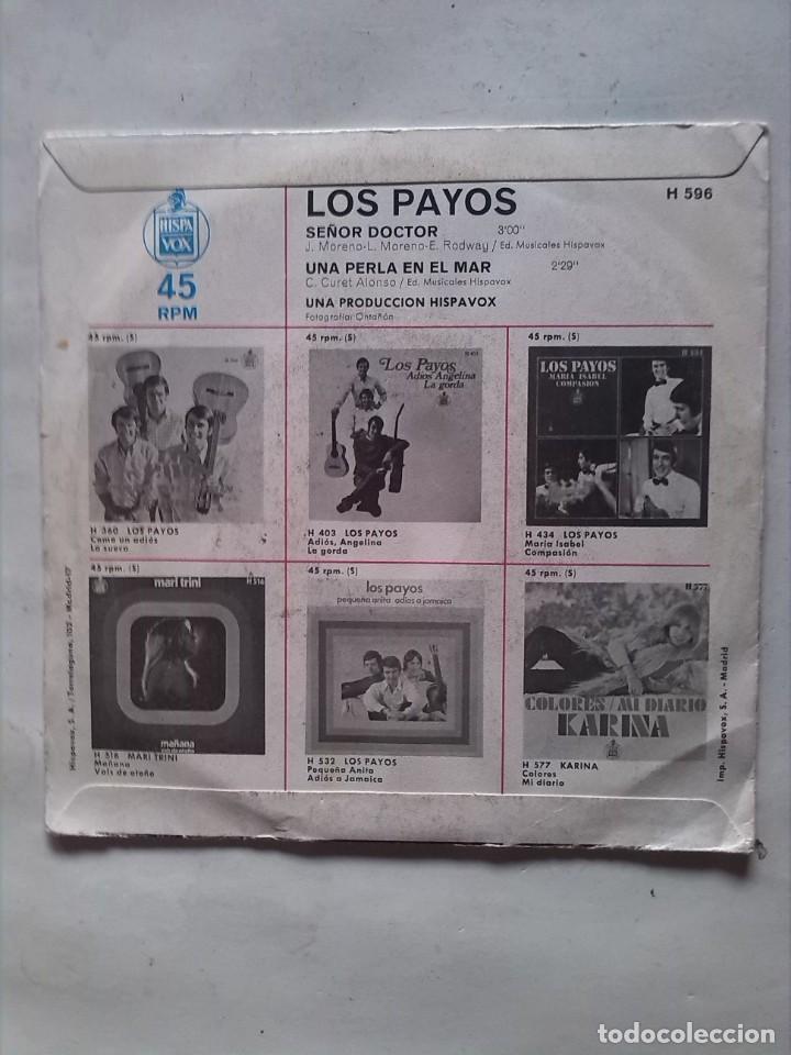 Discos de vinilo: LOS PAYOS SE&Ntilde;OR DOCTOR - Foto 2