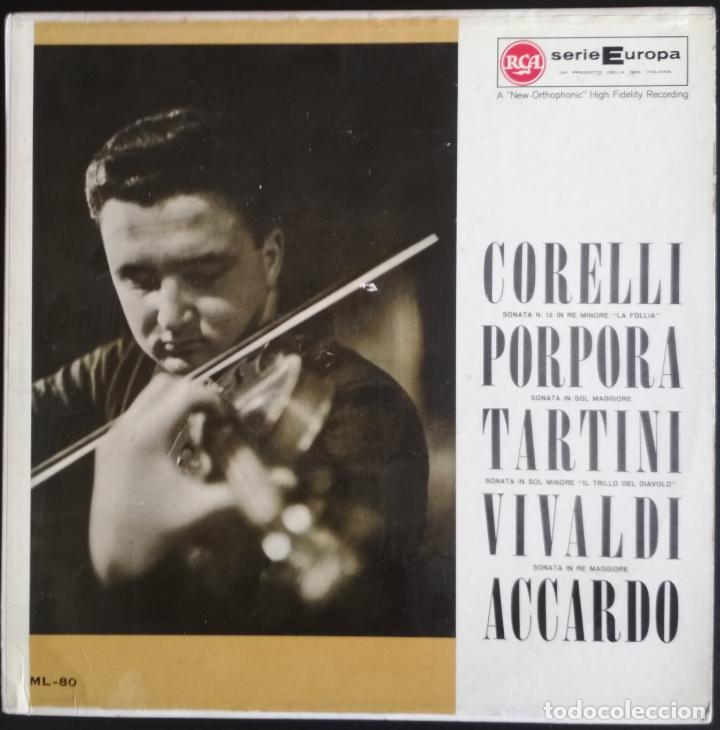 Discos de vinilo: RCA ML-80 - Accardo - Violin Recital - Italia 1962 - Promo! - NM