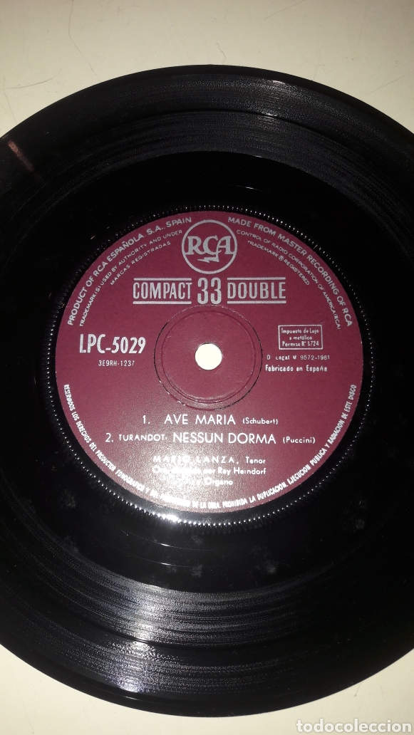 Discos de vinilo: 1961 Mario Lanza - Foto 4