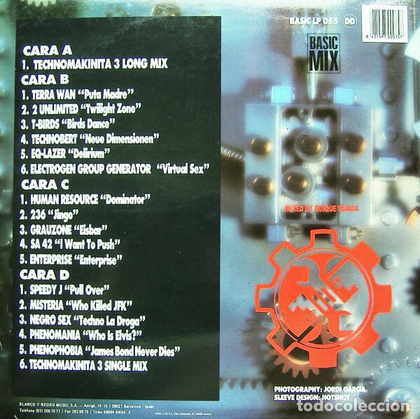 Discos de vinilo: QUIQUE TEJADA TECHNOMAKINITA 3.BASIC MIX.1992.SPAIN. - Foto 3