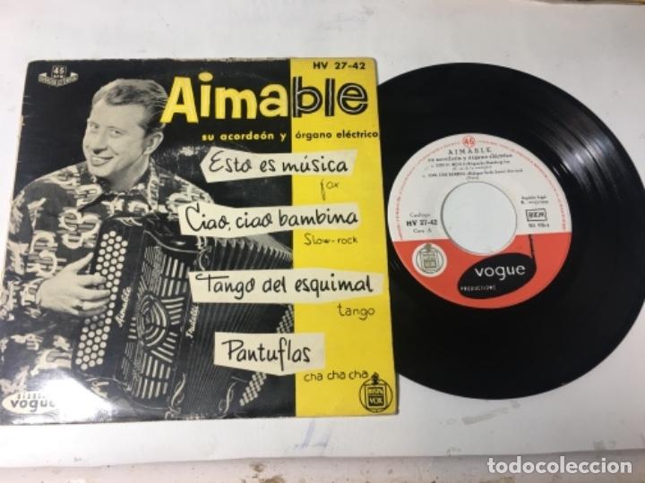 Discos de vinilo: Antiguo single ep original a&ntilde;os 50/60 Aimable - Foto 1