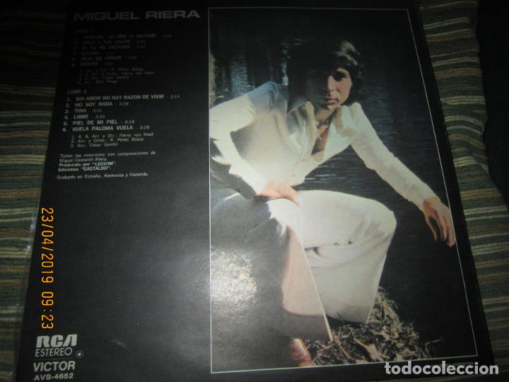 Discos de vinilo: MIGUEL RIERA - MIGUEL RIERA LP - ORIGINAL ARGENTINO - RCA RECORDS 1978 - MUY NUEVO (5) - Foto 2 - 161175262