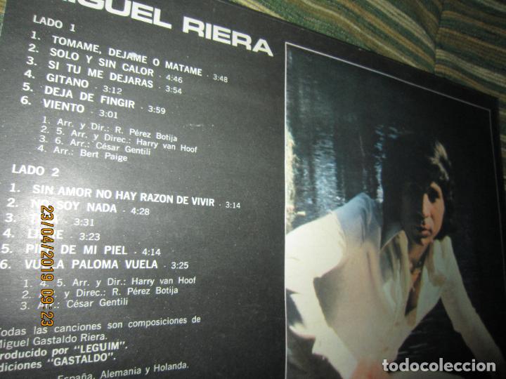 Discos de vinilo: MIGUEL RIERA - MIGUEL RIERA LP - ORIGINAL ARGENTINO - RCA RECORDS 1978 - MUY NUEVO (5) - Foto 3 - 161175262