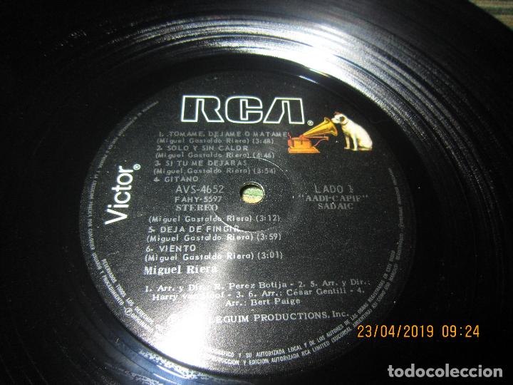 Discos de vinilo: MIGUEL RIERA - MIGUEL RIERA LP - ORIGINAL ARGENTINO - RCA RECORDS 1978 - MUY NUEVO (5) - Foto 6 - 161175262